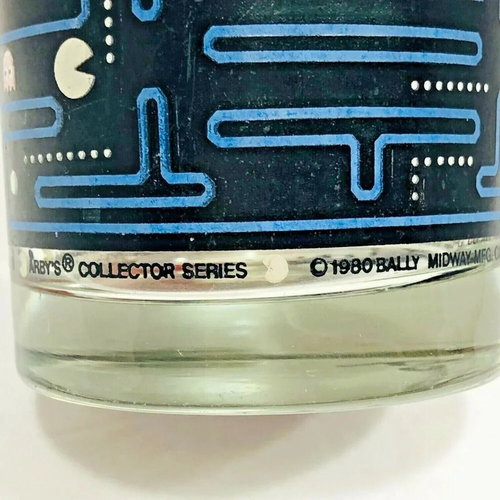 PAC-MAN Glass Arby's Collector's Series 1980 Bally Midway Mfg Co 12 OZ‎  Barware